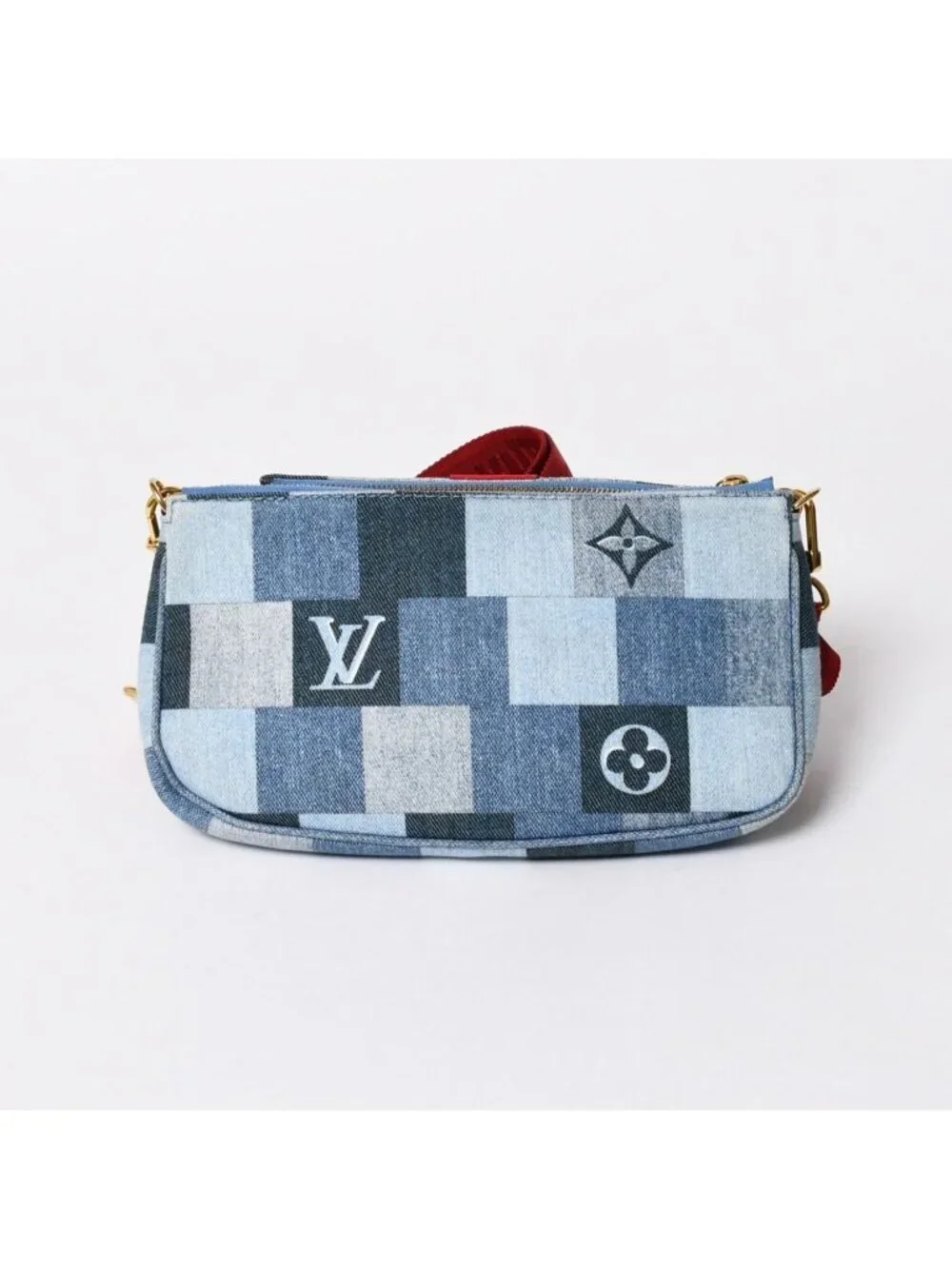 Louis Vuitton Multi Pochette Accessoires Pouch Denim Monogram
